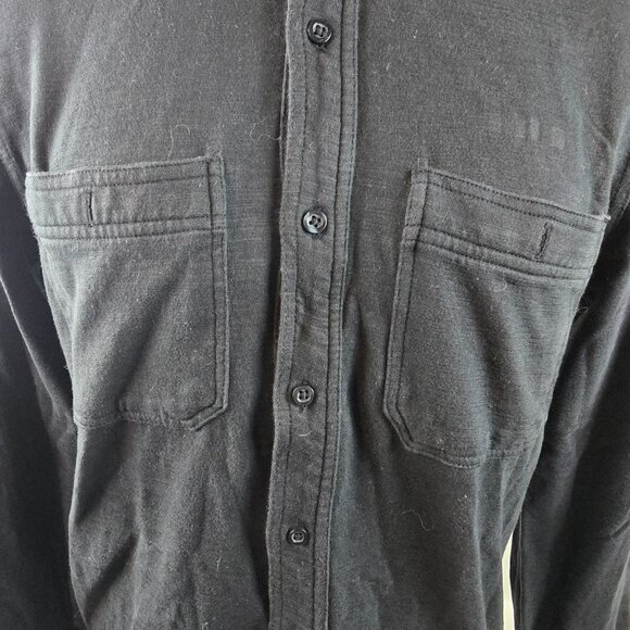Joes Jeans Shirt Mens Small Black Button Up Heavy Shacket Casual Stretch Pockets - Picture 3 of 10